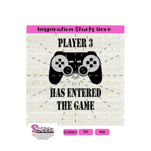 Player 3 Has Entered The Game Video Console - Transparent PNG, SVG  - Silhouette, Cricut, Scan N Cut