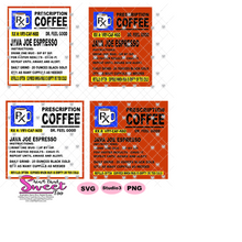 Prescription Bottle Instructions Coffee 20 oz. Mug Image - Transparent PNG, SVG - Silhouette, Cricut, Scan N Cut