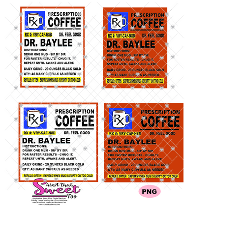 Prescription Bottle 20 oz. Dr. Baylee - Transparent PNG ONLY