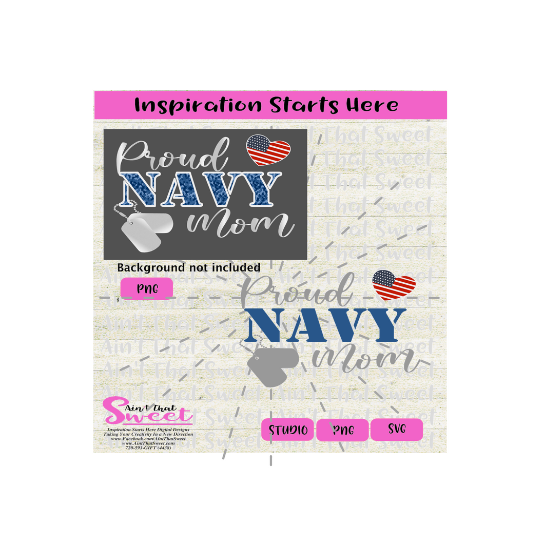 Proud Navy Mom Heart | Shaped Flag | Dog Tags | Transparent PNG, SVG  - Silhouette, Cricut, Scan N Cut