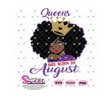Queens Are Born In August  - Transparent PNG, SVG  - Silhouette, Cricut, Scan N Cut