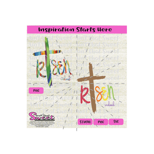Risen Indeed with Cross | Multi-colors - Transparent PNG & SVG  - Silhouette, Cricut, Scan N Cut