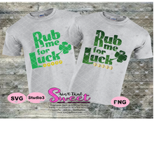 Rub Me For Luck - Transparent PNG, SVG - Silhouette, Cricut, Scan N Cut