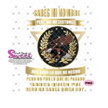 Sabes Mi Nombre-Marzo-Spanish with Eagle - Transparent PNG, SVG - Silhouette, Cricut, Scan N Cut