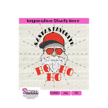 Santa's Favorite Ho Ho Ho - Sunglasses, Sweatband, Hat - Transparent PNG, SVG  - Silhouette, Cricut, Scan N Cut