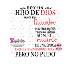Soy Un Hijo De Dios Naci En-Diciembre-Spanish-Offset- Transparent PNG, SVG - Silhouette, Cricut, Scan N Cut