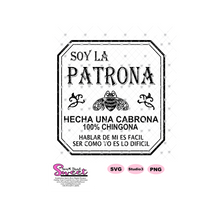 Soy La Patrona and Soy El Patron Tequila SET His & Hers Spanish- Transparent PNG, SVG - Silhouette, Cricut, Scan N Cut
