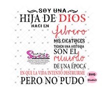 Soy Una Hija De Dios Naci En-Febrero-Spanish-Offset - Transparent PNG, SVG - Silhouette, Cricut, Scan N Cut