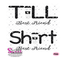 Tall Best Friend Short Best Friend-Coffee Cup Set- Transparent PNG, SVG - Silhouette, Cricut, Scan N Cut