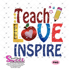 Teach Love Inspire - Transparent PNG, SVG - Silhouette, Cricut, Scan N Cut