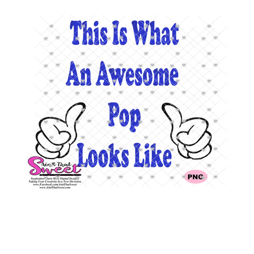 This Is What An Awesome Pop Looks Like-Thumbs Up - Transparent PNG, SVG - Silhouette, Cricut, Scan N Cut