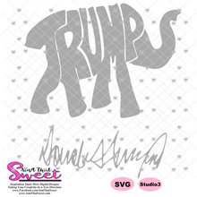 Trump in the Shape of an Elephant - Donald J. Trump Signature - Transparent PNG, SVG - Silhouette, Cricut, Scan N Cut