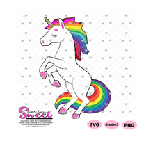 Unicorn Rainbow Colors - Transparent PNG, SVG - Silhouette, Cricut, Scan N Cut