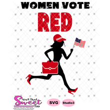 Women Vote Red For Trump - Transparent PNG, SVG - Silhouette, Cricut, Scan N Cut