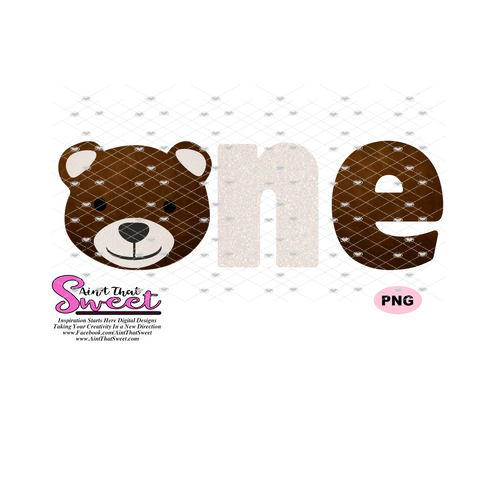 Bear Face in One- Transparent PNG, SVG  - Silhouette, Cricut, Scan N Cut