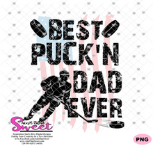 Best Puck'n Dad Ever Hockey Player with USA Flag - Transparent PNG, SVG  - Silhouette, Cricut, Scan N Cut