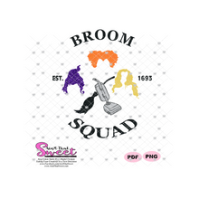 Broom Squad - Sanderson Sisters - Transparent SVG-PDF-PNG  - Silhouette, Cricut, Scan N Cut