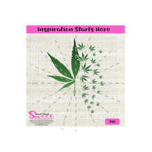 Cannabis Marijuana Weed Cascading Down - Transparent PNG, SVG  - Silhouette, Cricut, Scan N Cut