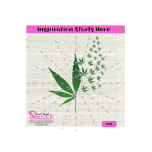 Cannabis Marijuana Weed Cascading Up - Transparent PNG, SVG  - Silhouette, Cricut, Scan N Cut