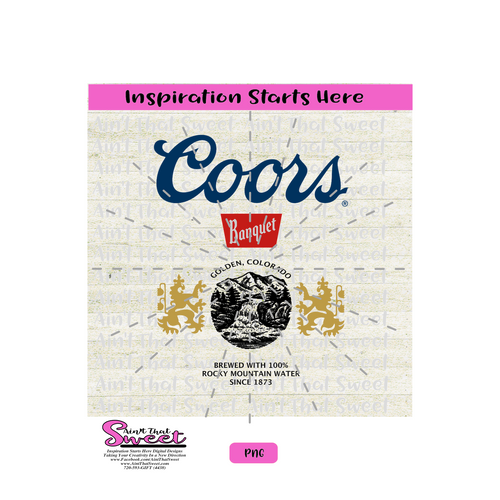 Coors Banquet Golden Colorado - Transparent PNG, SVG  - Silhouette, Cricut, Scan N Cut