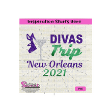 Divas Trip New Orleans Martini Glass High Heel Shoe 2021 - Transparent PNG, SVG, Studio3 - Silhouette, Cricut, Scan N Cut