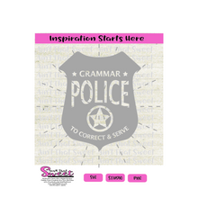 Grammar Police To Correct & Serve, with Stars - Transparent PNG, SVG  - Silhouette, Cricut, Scan N Cut