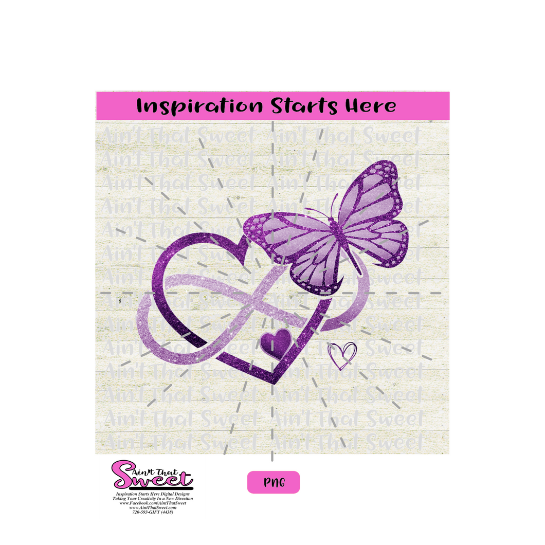 Hearts, Infinity and Butterfly- Transparent PNG, SVG  - Silhouette, Cricut, Scan N Cut