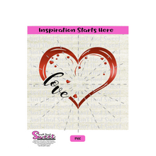 Love in Heart - Transparent PNG, SVG  - Silhouette, Cricut, Scan N Cut