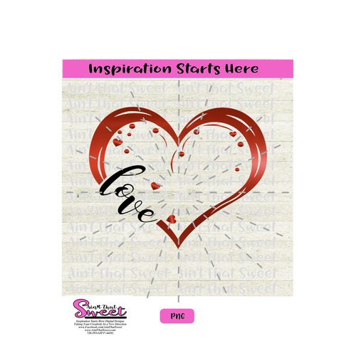 Love in Heart - Transparent PNG, SVG  - Silhouette, Cricut, Scan N Cut