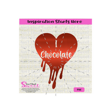 I "Heart" Chocolate - Transparent PNG, SVG  - Silhouette, Cricut, Scan N Cut