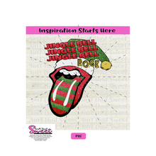 Jingle Bell Rock Big Tongue Lips, Santa Hat - Transparent PNG, SVG  - Silhouette, Cricut, Scan N Cut