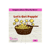 Let's Get Poppin | Popcorn Skillet - Transparent PNG, SVG  - Silhouette, Cricut, Scan N Cut