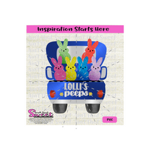 Lolli's Peeps | 6 (Six) Bunny Peeps in Back of Pickup Truck - Transparent PNG, SVG  - Silhouette, Cricut, Scan N Cut