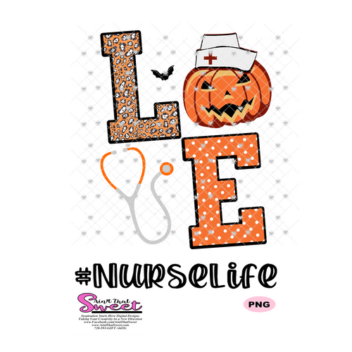 Love Nurse Life Pumpkin Stethoscope, #NurseLife - Transparent PNG, SVG - Silhouette, Cricut, Scan N Cut