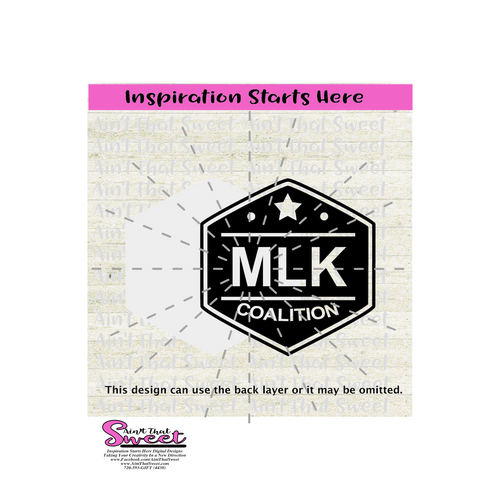 MLK Coalition (Martin Luther King) - Transparent PNG, SVG  - Silhouette, Cricut, Scan N Cut