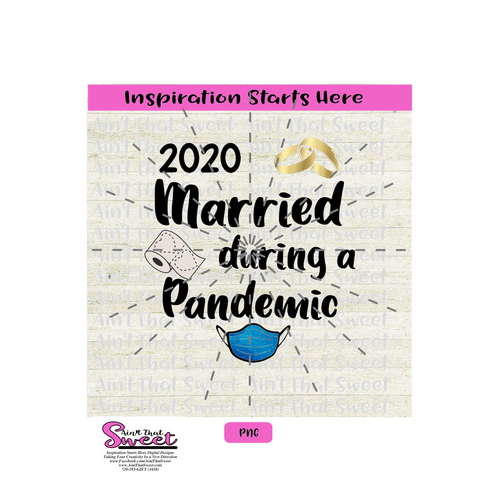 Married During A Pandemic Rings Mask Toilet Paper 2020 - Transparent PNG, SVG  - Silhouette, Cricut, Scan N Cut