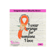 Multiple Sclerosis Awareness Ribbon with Flowers - Transparent PNG, SVG  - Silhouette, Cricut, Scan N Cut