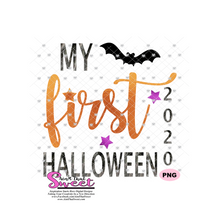 My First Halloween 2020 Bat, Stars - Transparent PNG, SVG  - Silhouette, Cricut, Scan N Cut