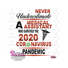 Never Underestimate A Medical Assistant Who Survived The Coronavirus Pandemic  - Caduceus - Transparent PNG, SVG - Silhouette, Cricut, Scan N Cut