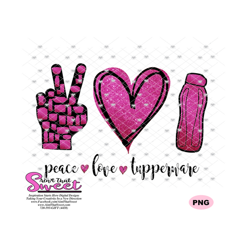 Peace Love Tupperware Hand Heart - Transparent PNG, SVG  - Silhouette, Cricut, Scan N Cut