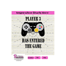 Player 3 Has Entered The Game Video Console - Transparent PNG, SVG  - Silhouette, Cricut, Scan N Cut