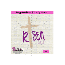 Risen Indeed with Cross - Transparent PNG & SVG  - Silhouette, Cricut, Scan N Cut