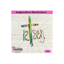Risen Indeed with Cross | Multi-colors - Transparent PNG & SVG  - Silhouette, Cricut, Scan N Cut