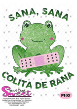 Sana, Sana Colita De Rana - Frog with Bandaid - Transparent PNG, SVG  - Silhouette, Cricut, Scan N Cut
