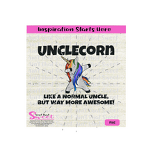 Unclecorn Like A Normal Uncle But Way More Awesome | Colorful Unicorn - Transparent PNG, SVG  - Silhouette, Cricut, Scan N Cut