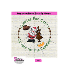 Cookies For Santa, Carrots For The Reindeer - Transparent SVG-PNG  - Silhouette, Cricut, Scan N Cut