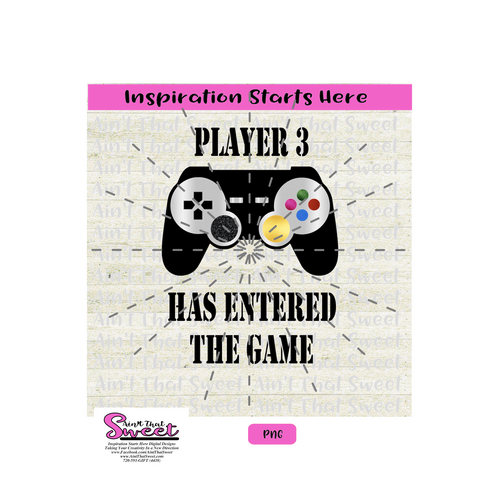 Player 3 Has Entered The Game Video Console - Transparent PNG, SVG  - Silhouette, Cricut, Scan N Cut