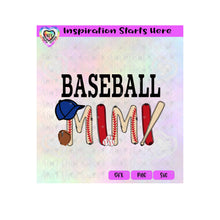 Baseball Mimi | Hat | Bat | Balls - Transparent PNG SVG DXF - Silhouette, Cricut, ScanNCut