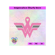 Breast Cancer | Wonder Ribbon | Racing | Pink | White and Black Flag - Transparent PNG SVG  DXF - Silhouette, Cricut, ScanNCut