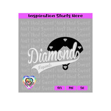Diamond Legends | Baseball Diamond - Transparent PNG SVG DXF - Silhouette, Cricut, ScanNCut